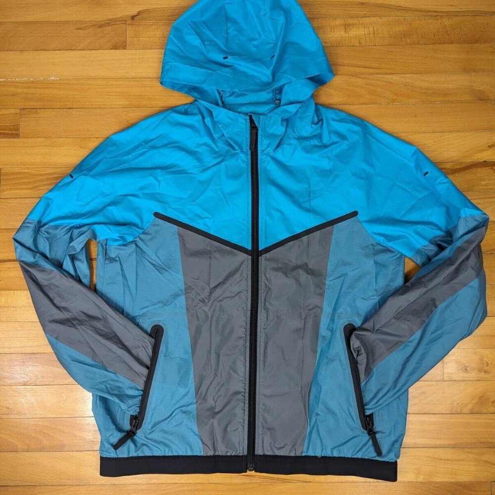 Nikelab Kim Jones Packable Windrunner Jacket Grey Teal Size Small 837938-407
